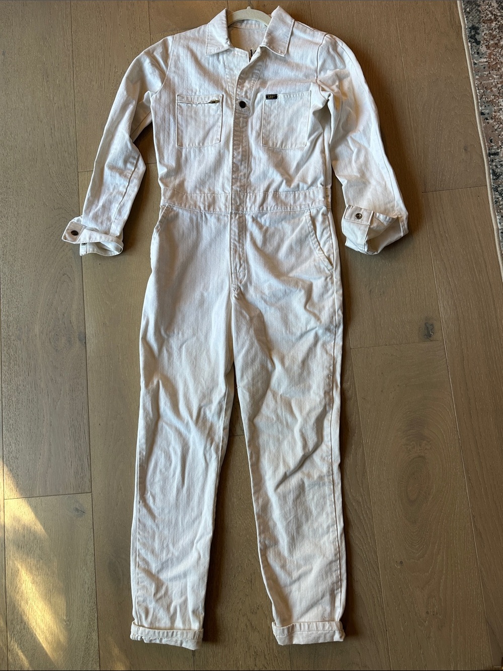 Lee White Denim Utility Jumpsuit